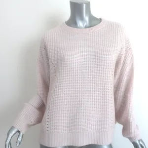 White   Warren Cashmere Luxe Thermal Sweater Washed Rosewater Size Medium NEW