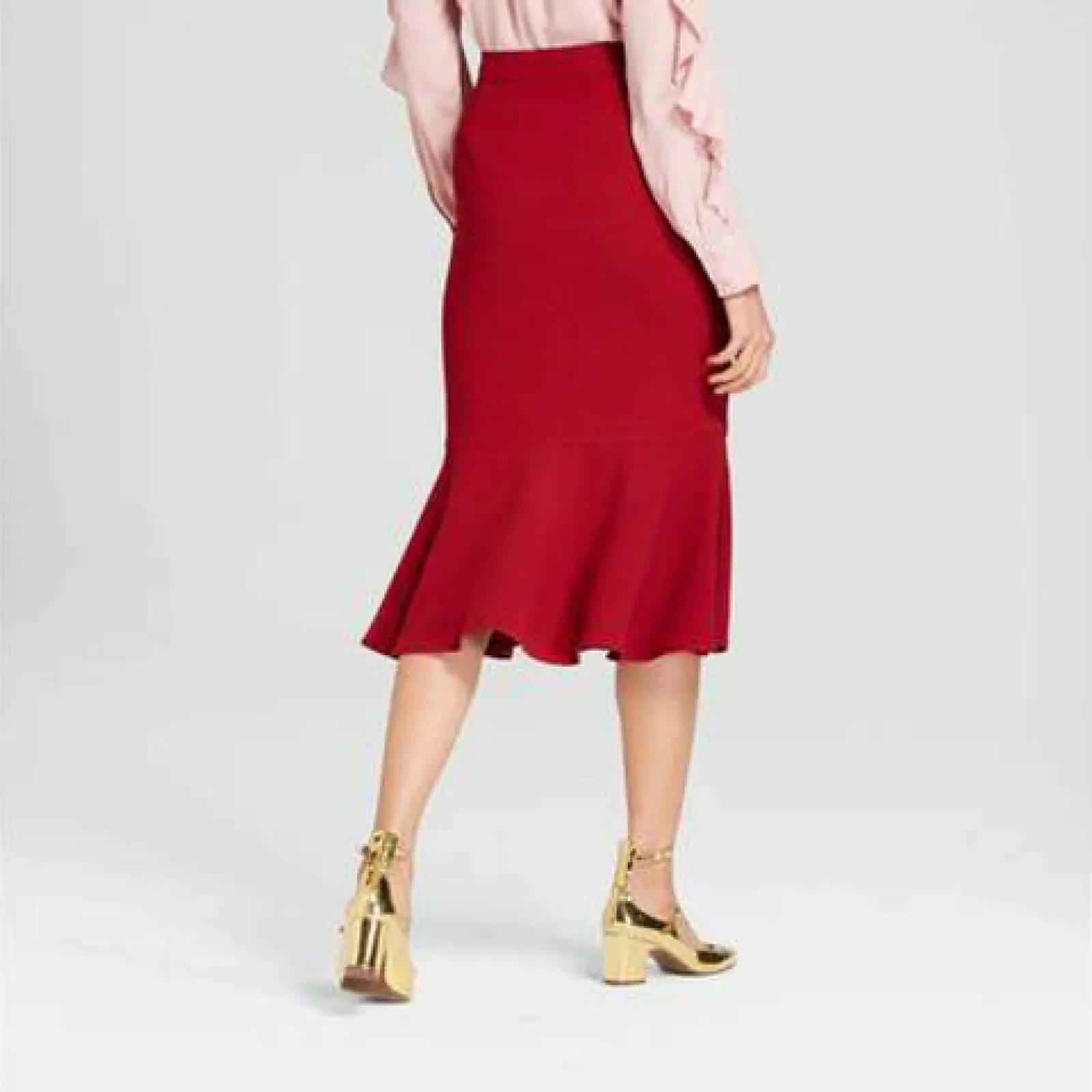 Who What Wear Women's Fluted Midi Skirt