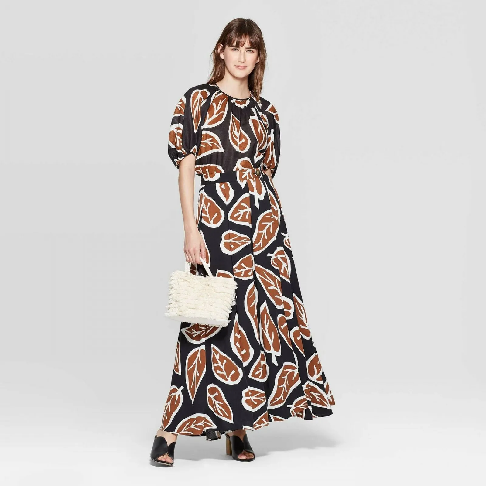 Who What Wear Women's High Slit A Line Maxi Skirt