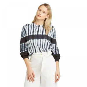 Who What Wear Women's Puff Crewneck Tie-Dye Femme Sweatshirt