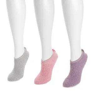 Women's 3 Pack Low Cut Cozy Socks With Grippers