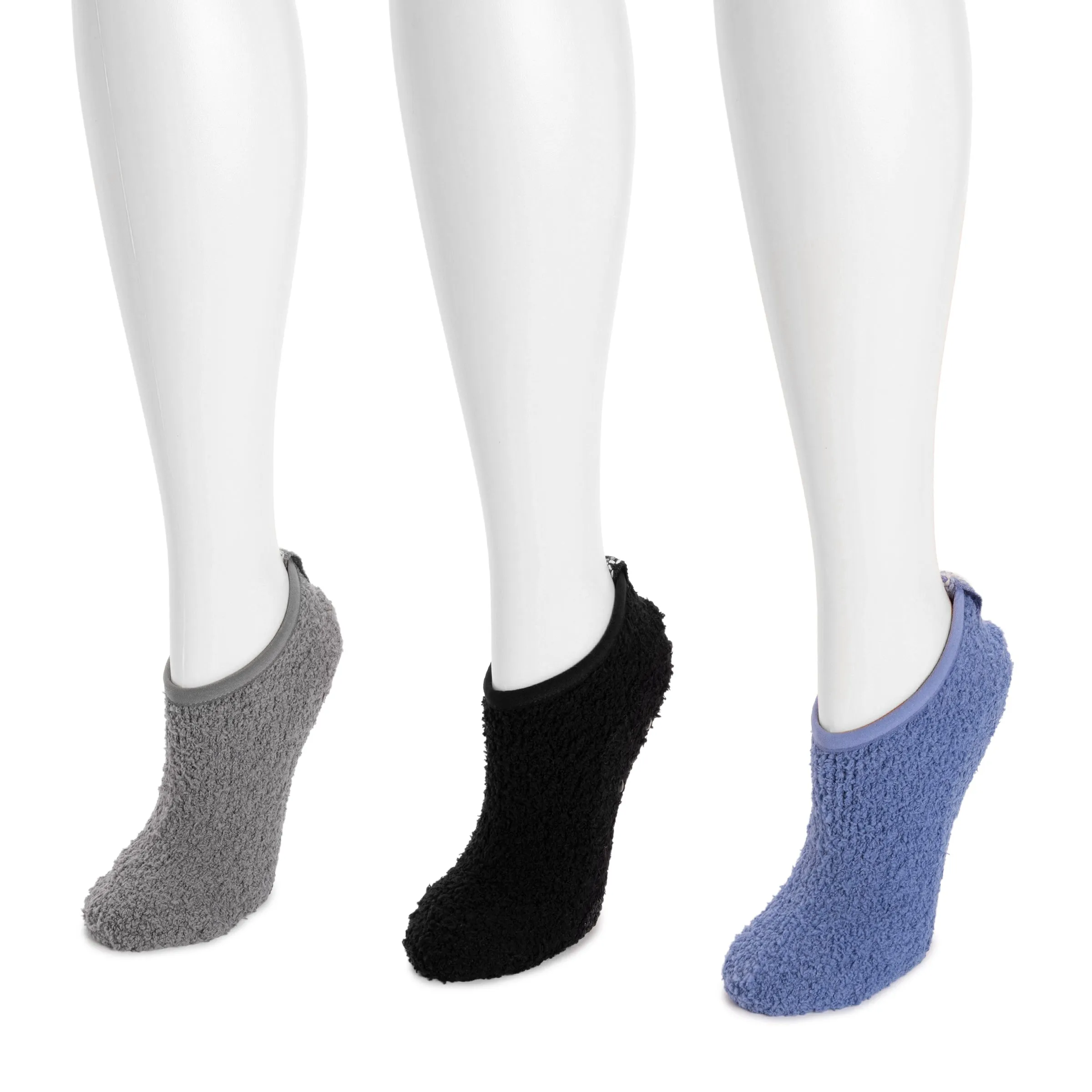 Women's 3 Pack Low Cut Cozy Socks With Grippers