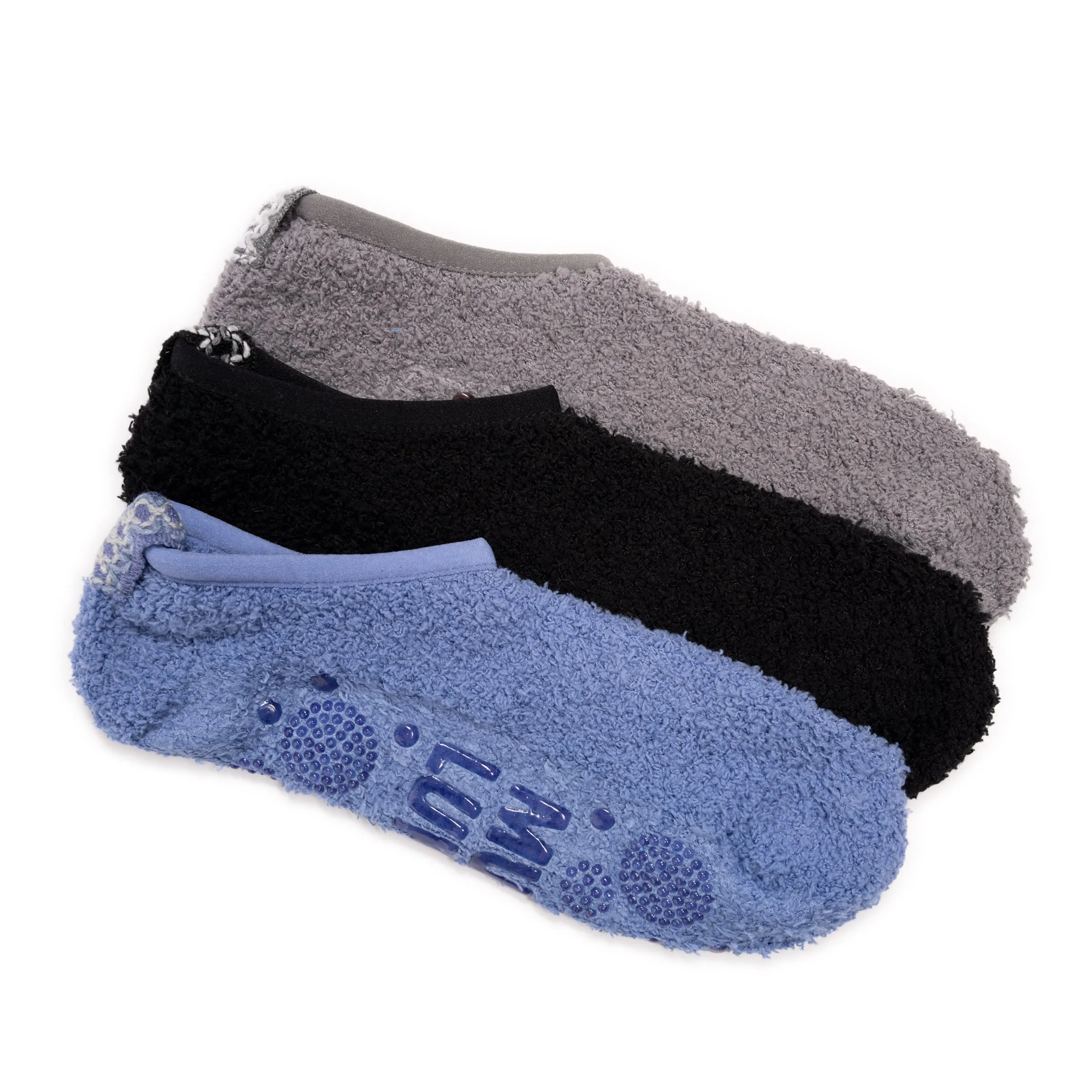 Women's 3 Pack Low Cut Cozy Socks With Grippers