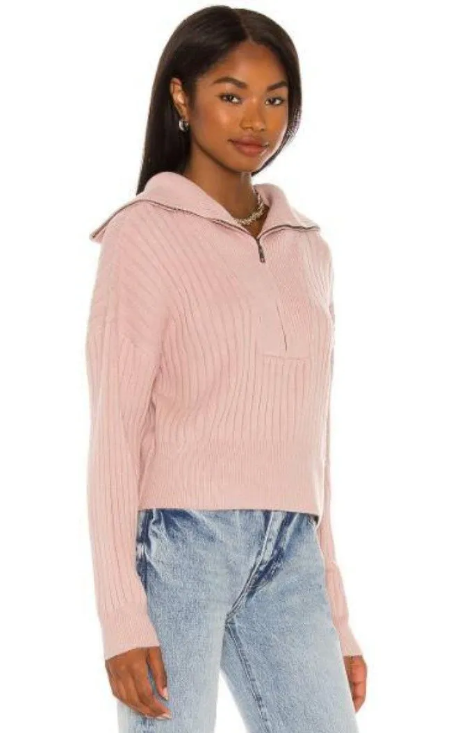 Women's 525 America | Rib Knit Quarter Zip Sweater | Cream