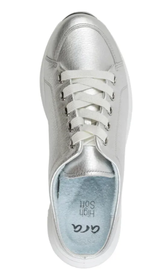 WOMEN'S ARA ORLANDO SLIP-ON SNEAKER | SILVER