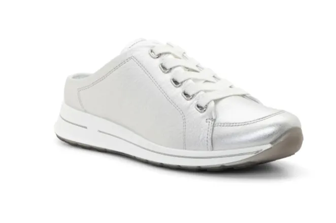 WOMEN'S ARA ORLANDO SLIP-ON SNEAKER | SILVER