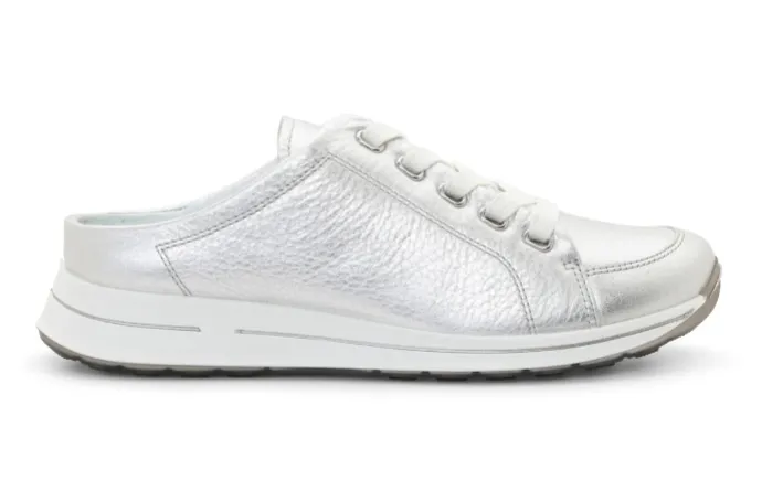 WOMEN'S ARA ORLANDO SLIP-ON SNEAKER | SILVER
