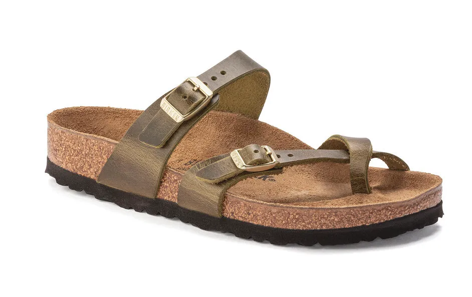 WOMEN'S BIRKENSTOCK MAYARI OILED LEATHER | OLIVE