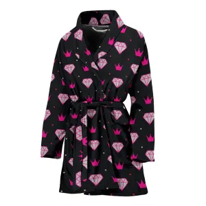 Women's Bling Bath Robe Black