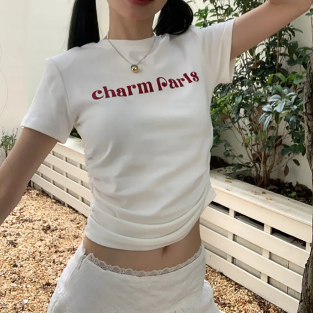 Women's Casual Drawstring Letter T-shirt