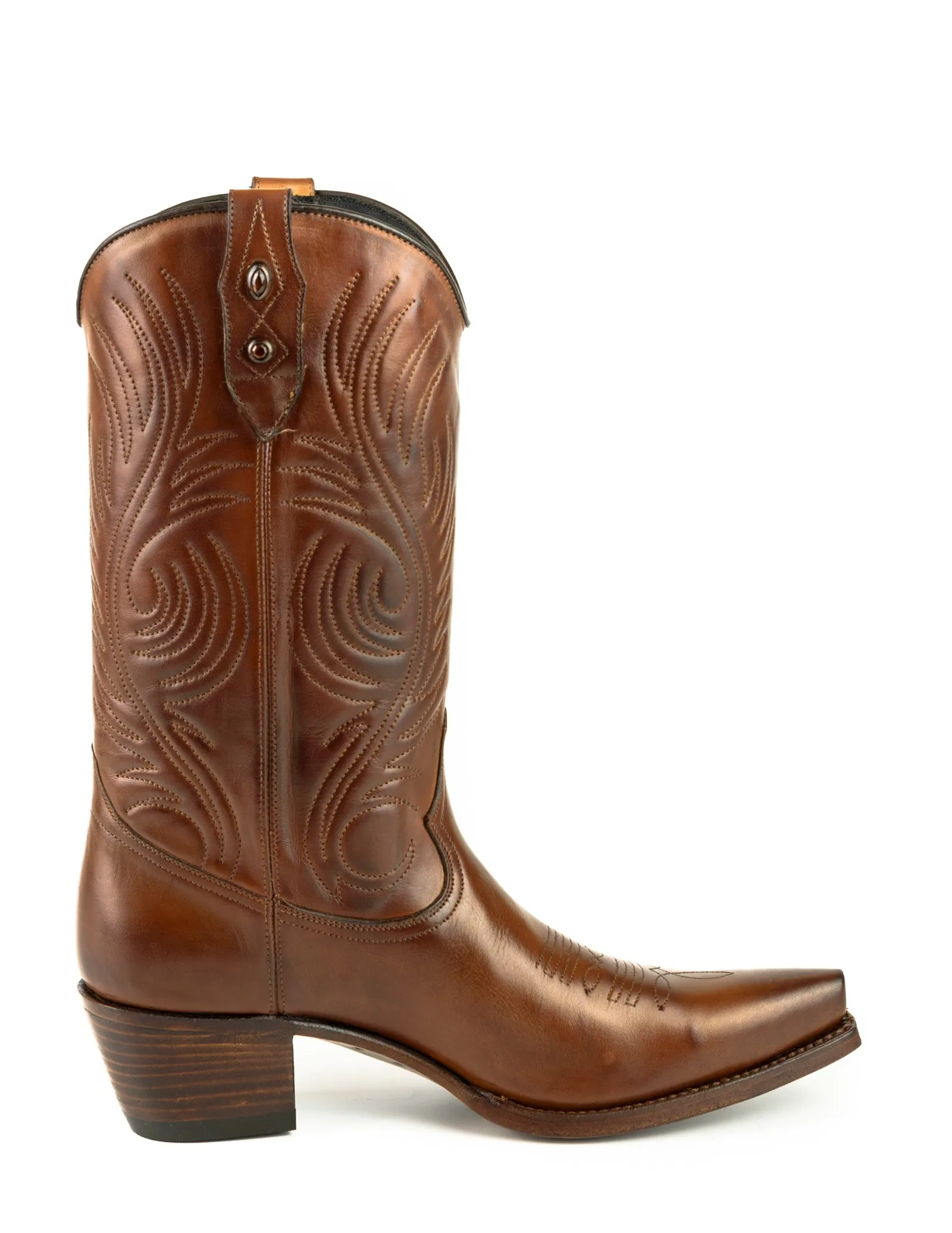 Women's Cowboy Country Western Boots Handmade Brown Leather 2536