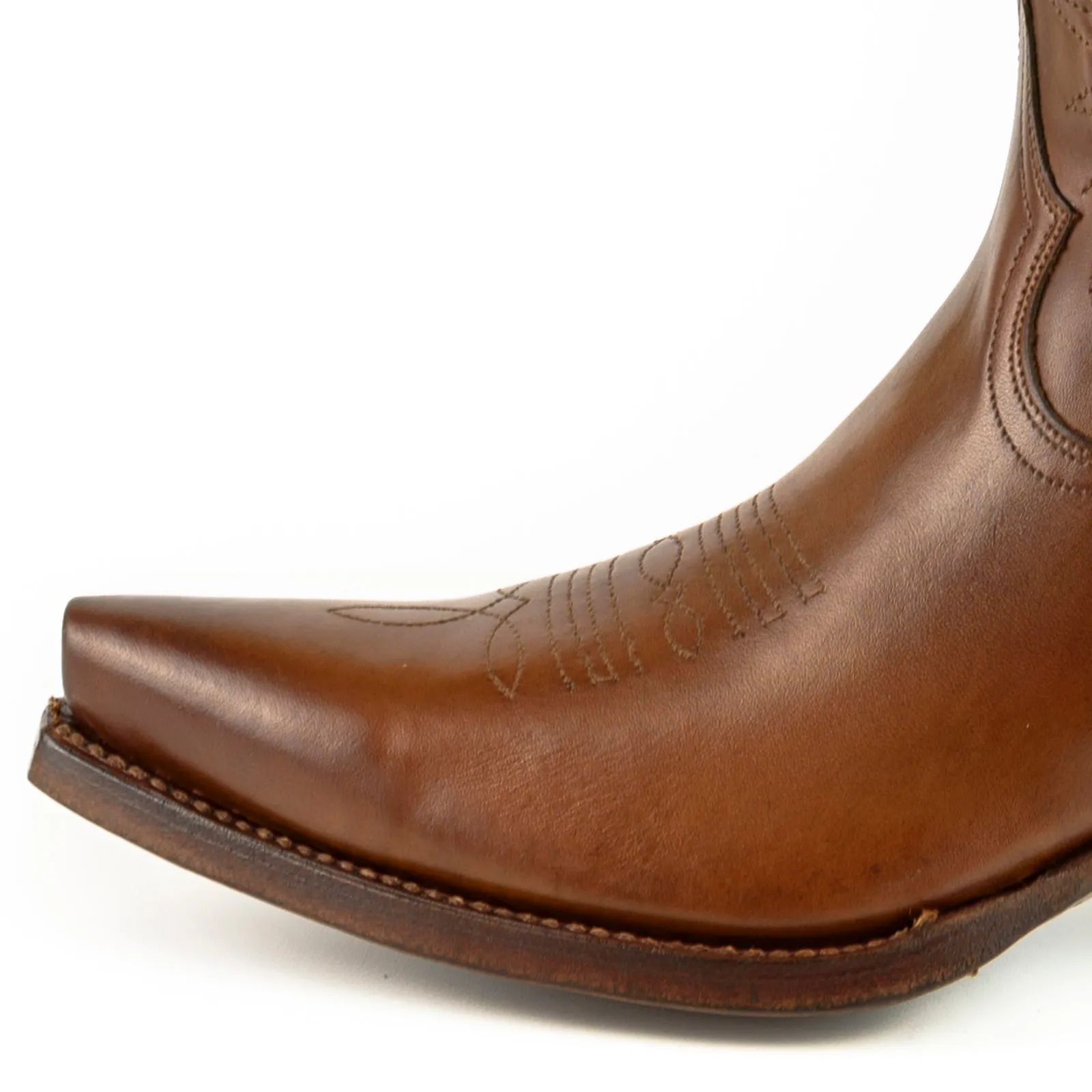 Women's Cowboy Country Western Boots Handmade Brown Leather 2536
