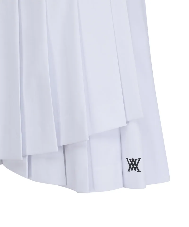 Women's Double Layer Pleats Skirt - White