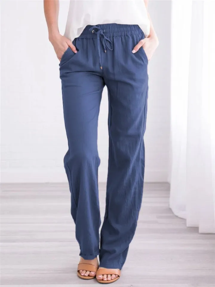 Women's Elastic Band Daily Casual Trousers