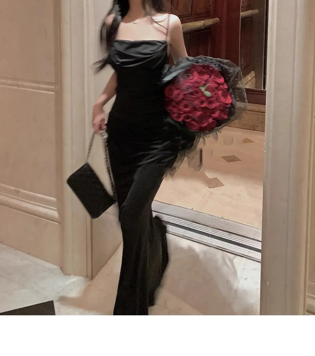 Women's Elegant Sexy Bodycon Mermaid Dress Fashion Spaghetti Strap Evening Wedding Party Maxi Prom Dress