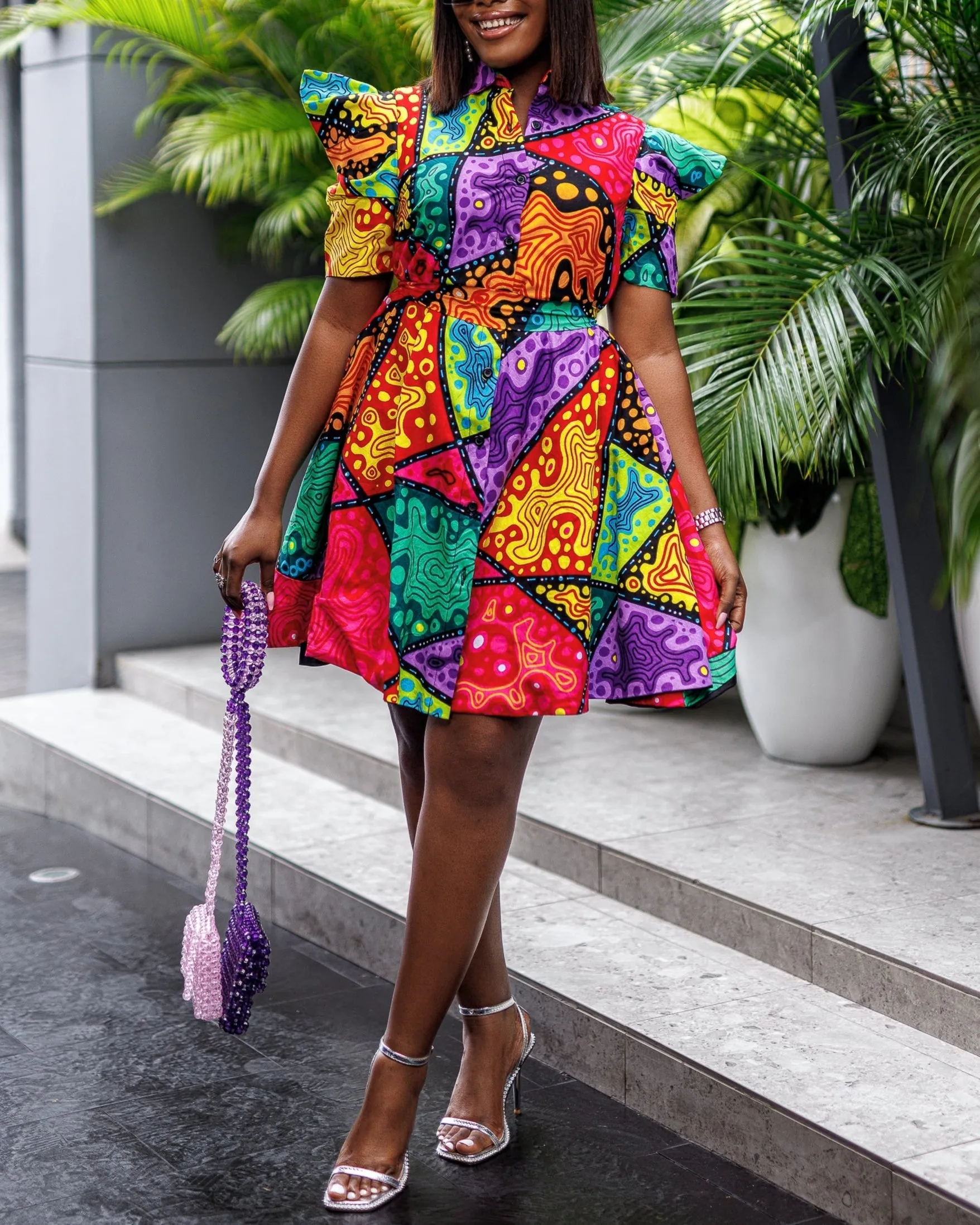 Women's Fashion Print Short Dress