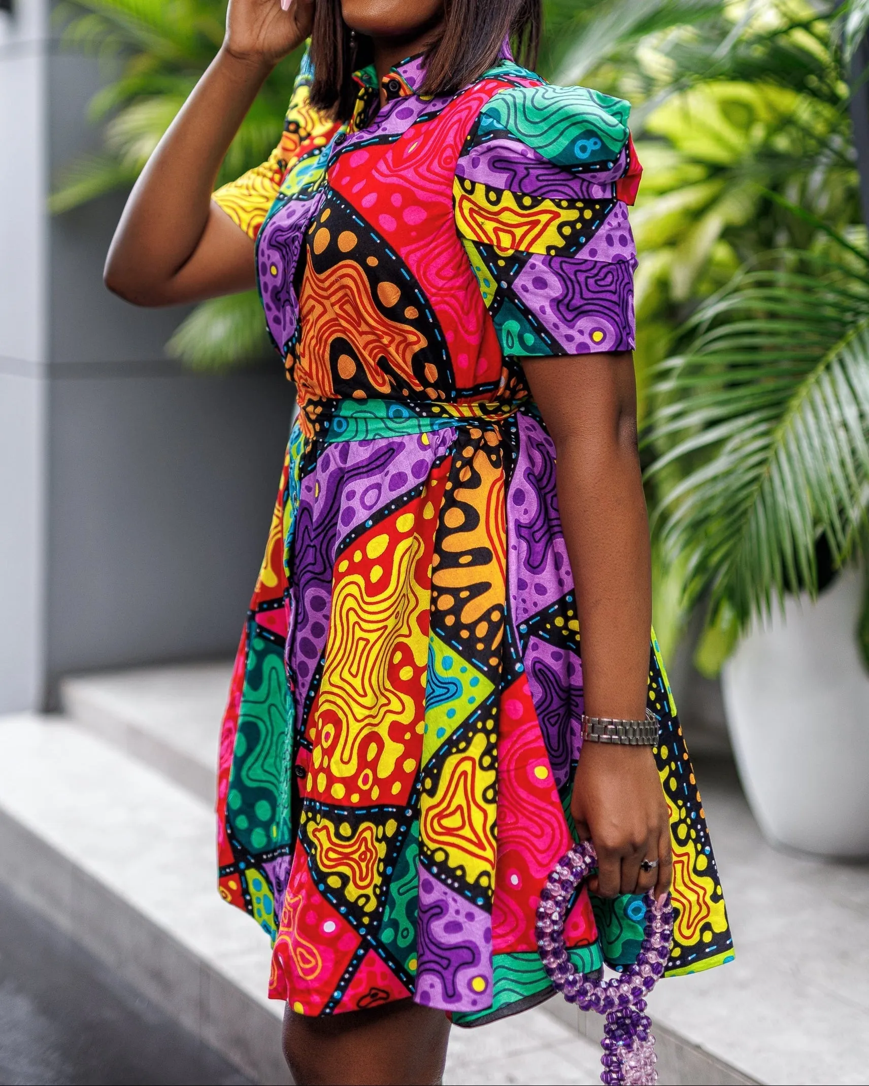 Women's Fashion Print Short Dress