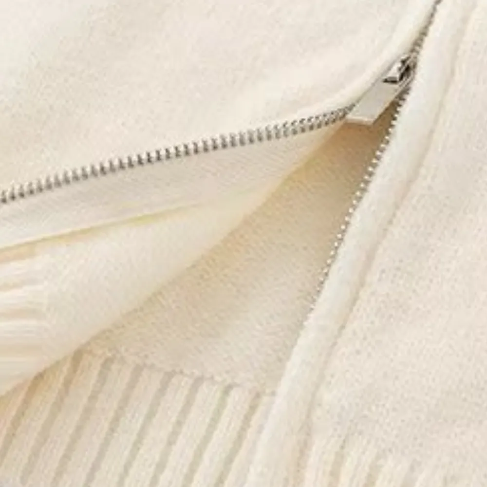 Women's Irregular Zipper Star Sweater