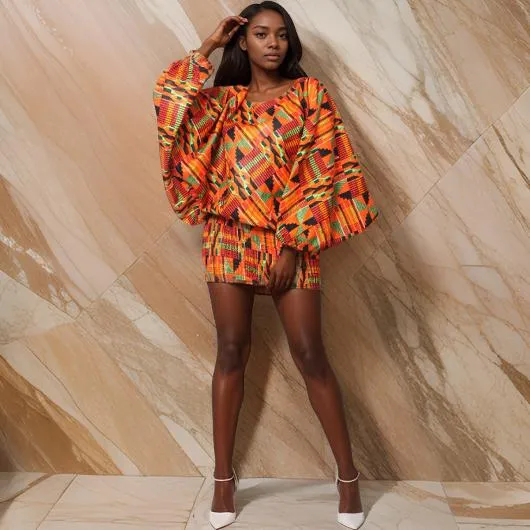Women's Kente Print Top/Pants