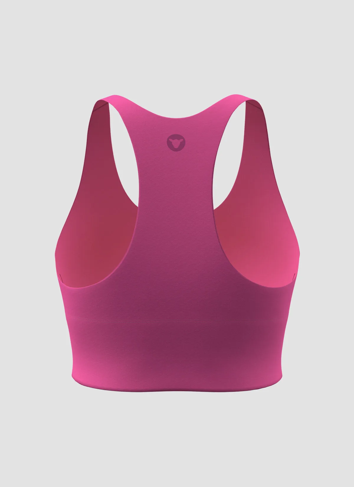 Women's Long Line Padded Crop - Hot Pink