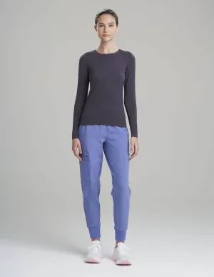 Womens Luxe Long Sleeve Underscrub Shirt - Gray