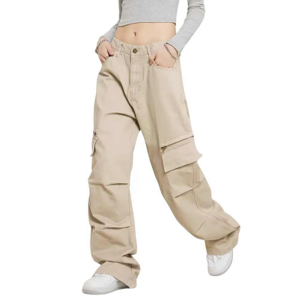 Women's Multi-Pocket Zip Cargo Pants