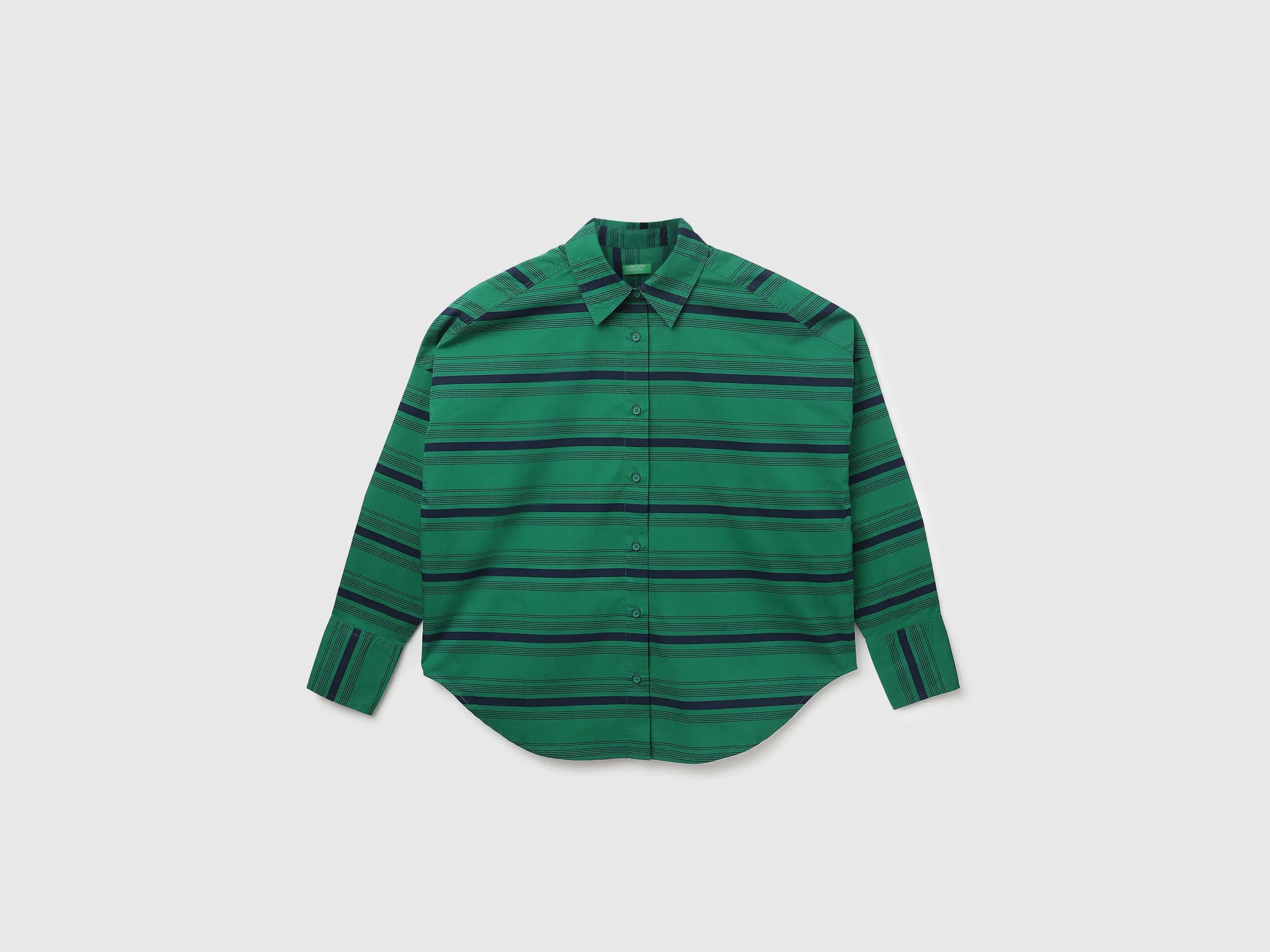 Women's Regular Fit Spread Collar Striped Shirt