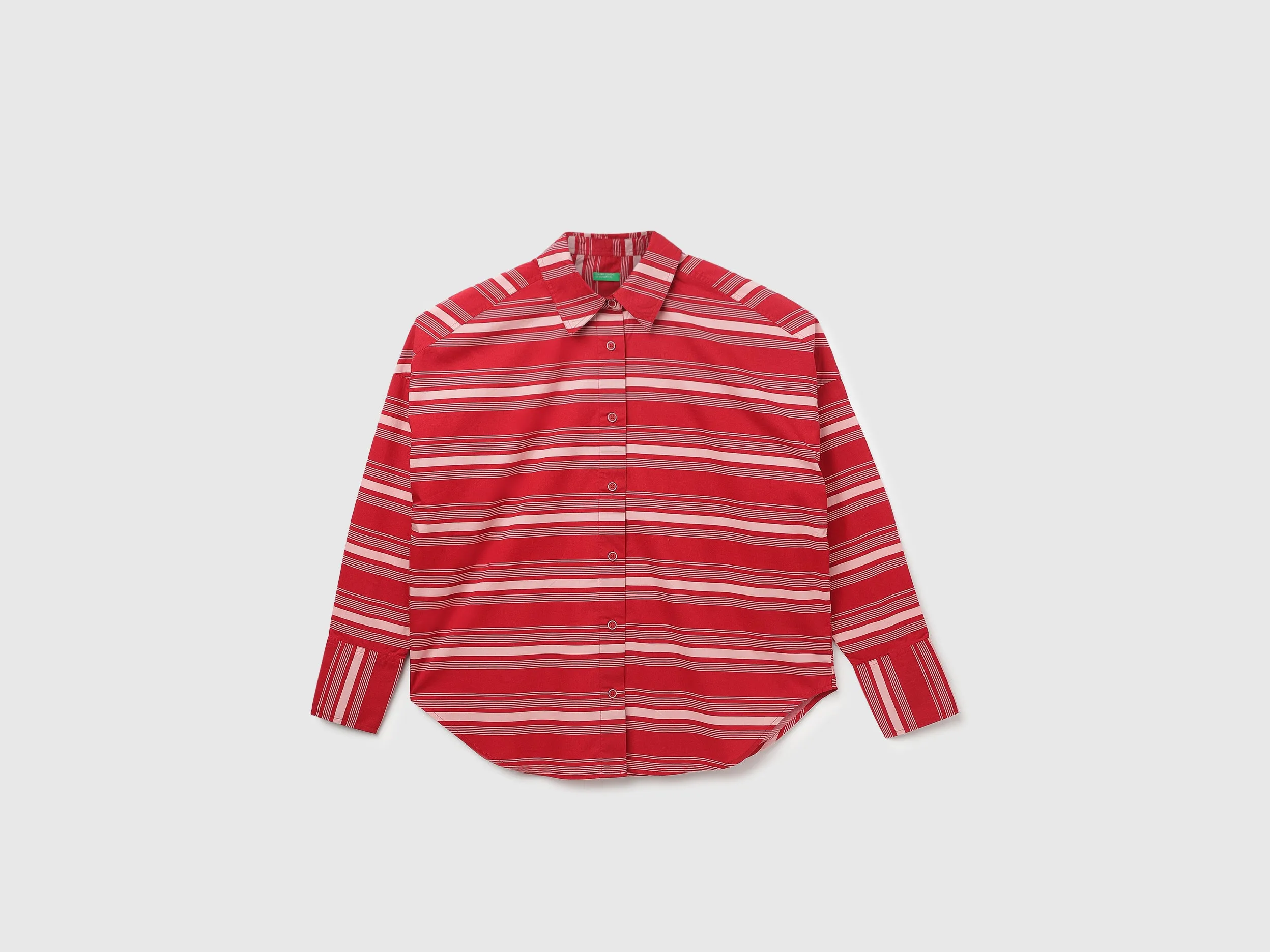 Women's Regular Fit Spread Collar Striped Shirt