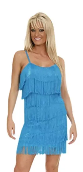 Women's Short All-Over Fringe Flapper Dress