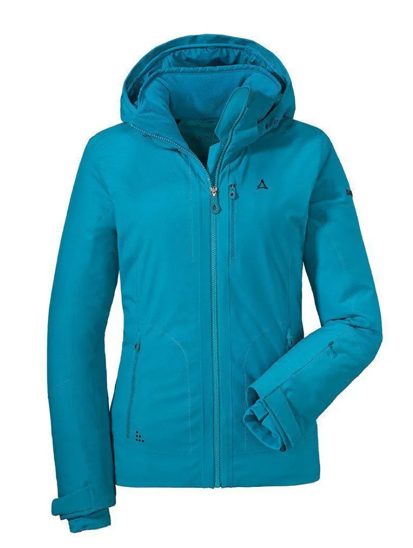 Women's Ski Jacket Schoeffel KEYSTONE in Turquoise Online Ski Rental