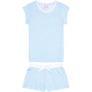 Women's Sky Blue Jersey Short PJ Set