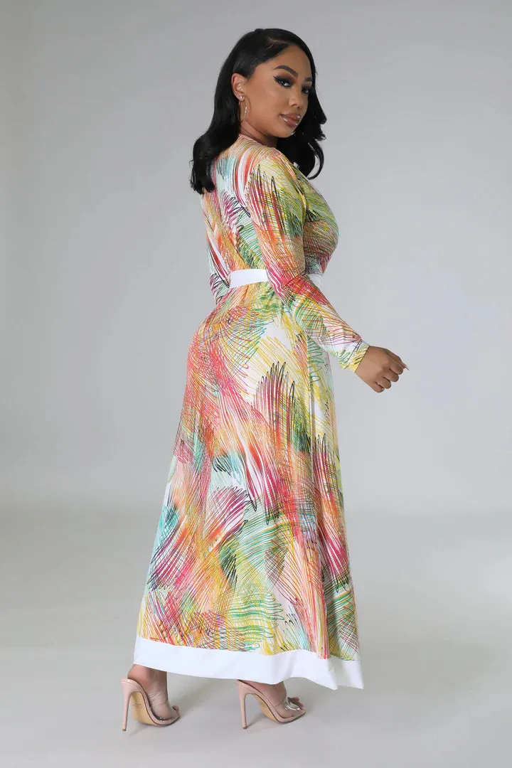 Women's Tropical Design X Back Jumpsuit Cardigan Multi-Color Set