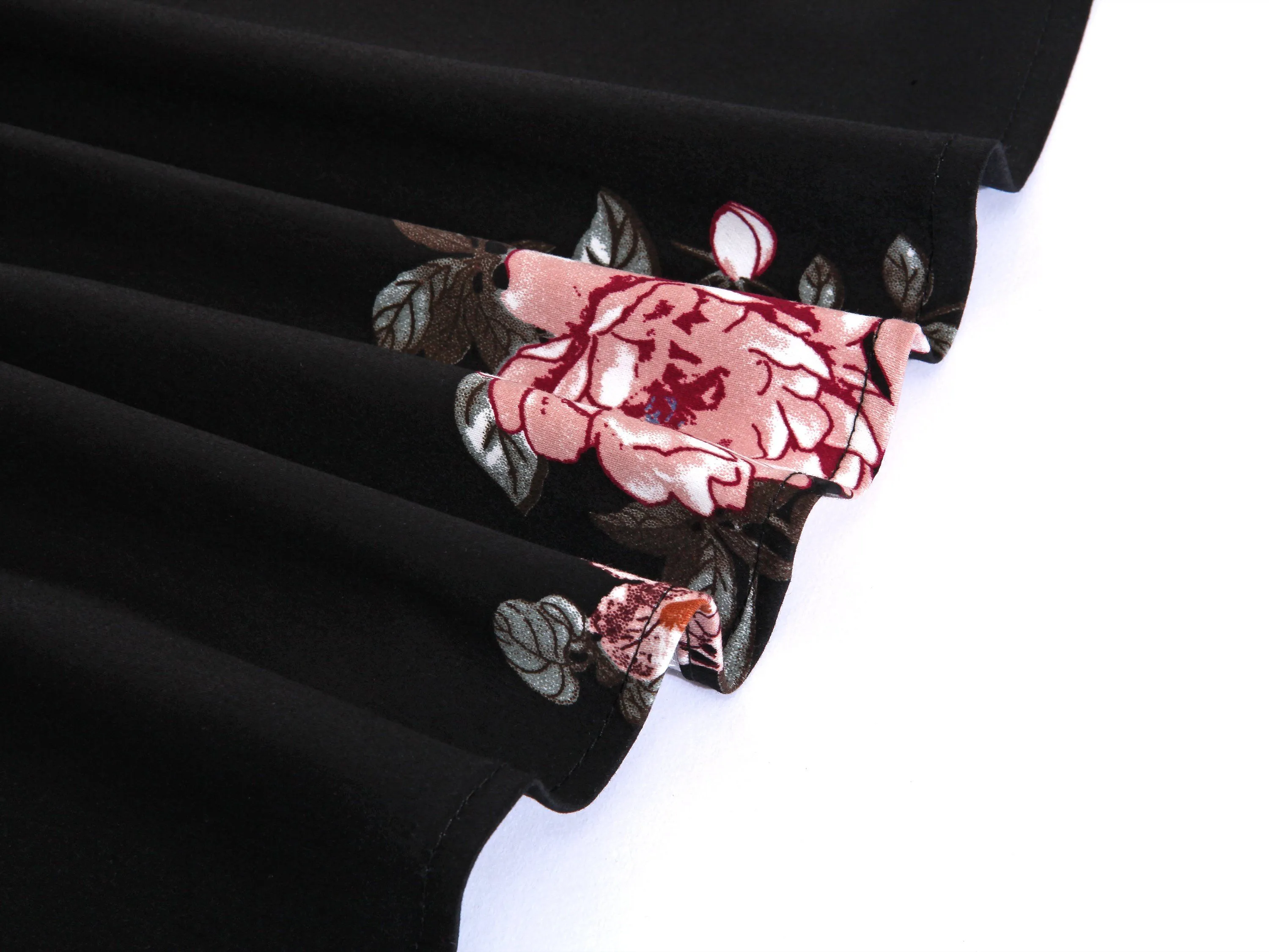 Women's Vintage Longsleeve Floral Dress Cocktail Skater
