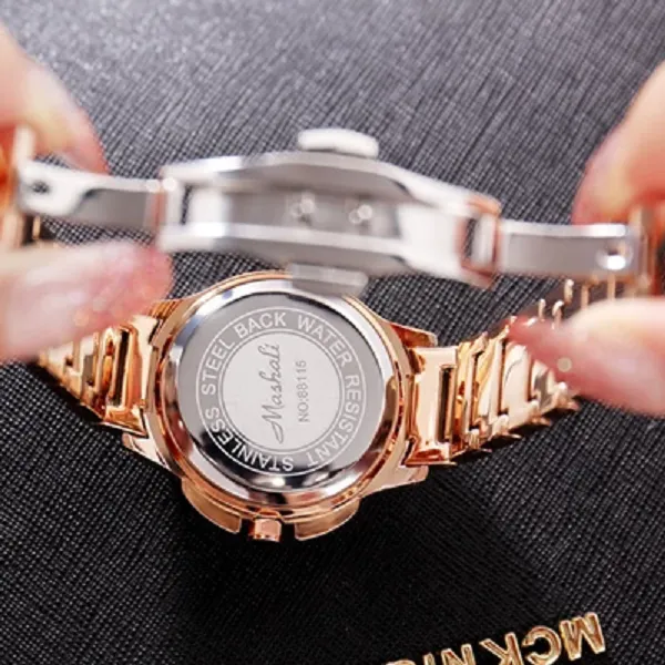 Women's Watch Engraving starry large dial stainless steel strap creative watch