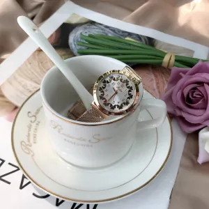 Women's Watch Love Flower Dial Milan mesh Casual watch