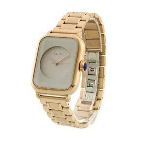 Women's Watch square purple dial stainless steel strap quartz simple watch