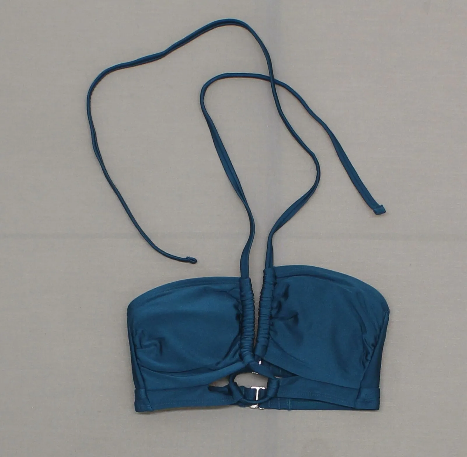 Xhilaration Women's Center Halter Cut Out Bandeau Bikini Swim Top