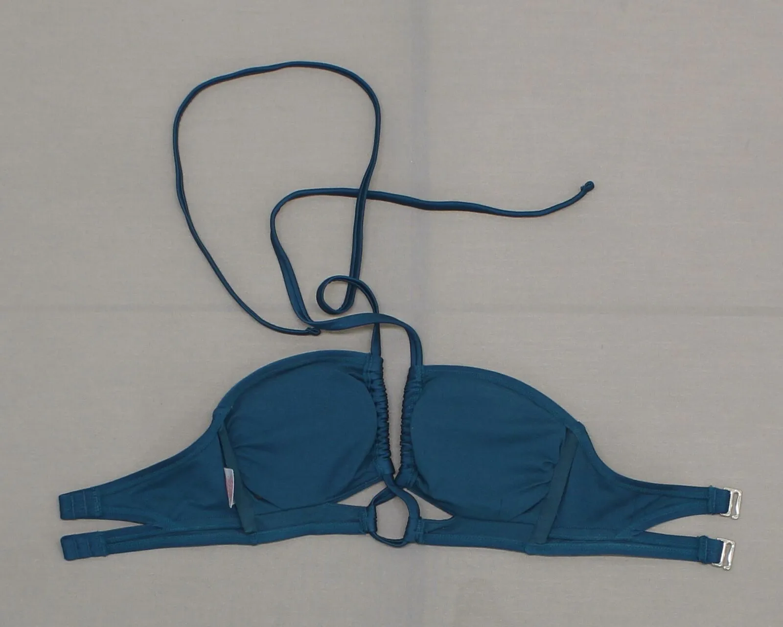 Xhilaration Women's Center Halter Cut Out Bandeau Bikini Swim Top