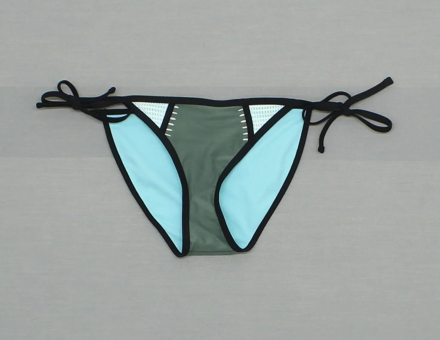 Xhilaration Womens Crochet String Bikini Swim Bottom Green XS