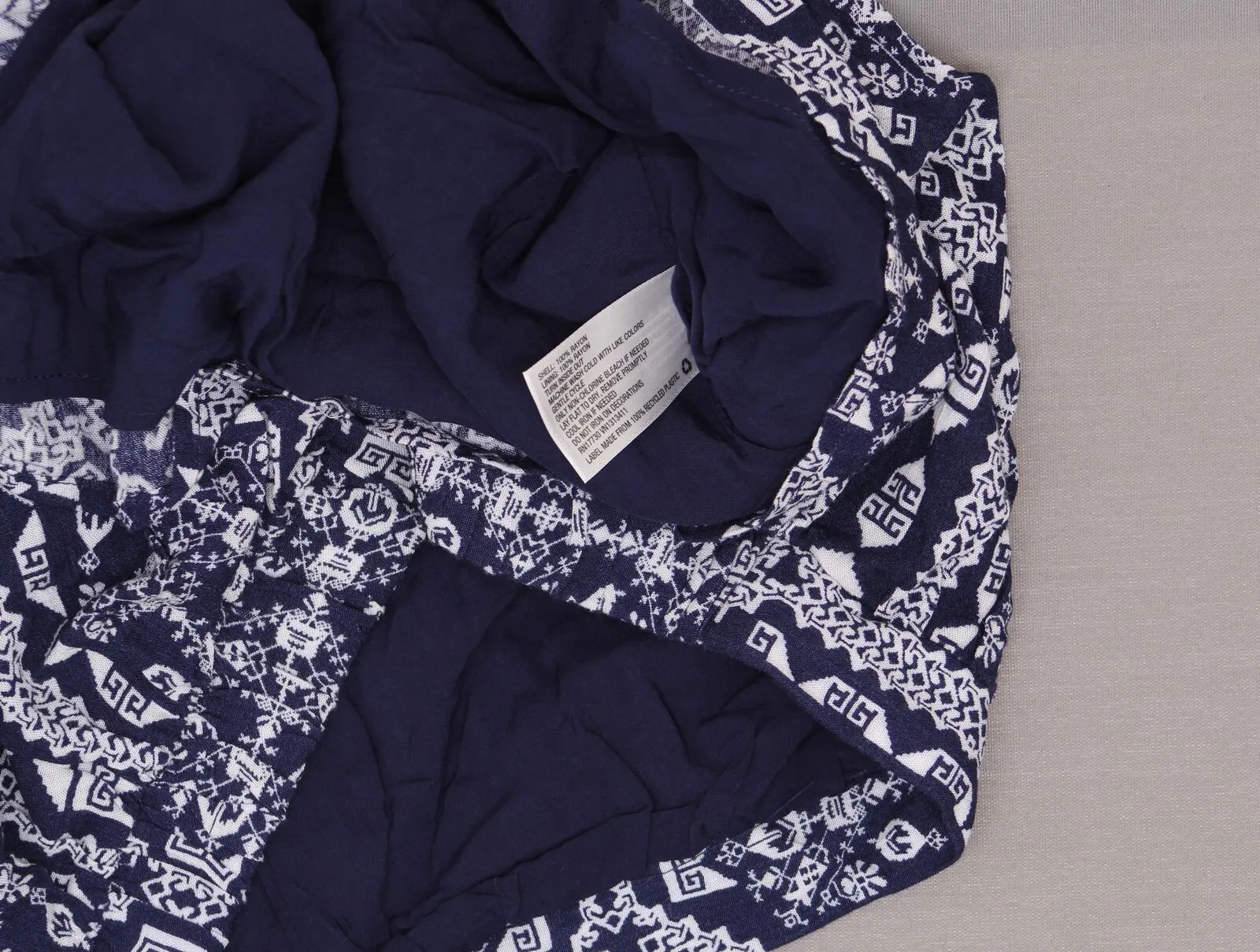 Xhilaration Women's Mixed Print Soft Shorts Navy / White Large