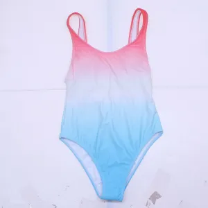 Xhilaration Women's Ombre Dyed One Piece Swimsuit Multicolor Small