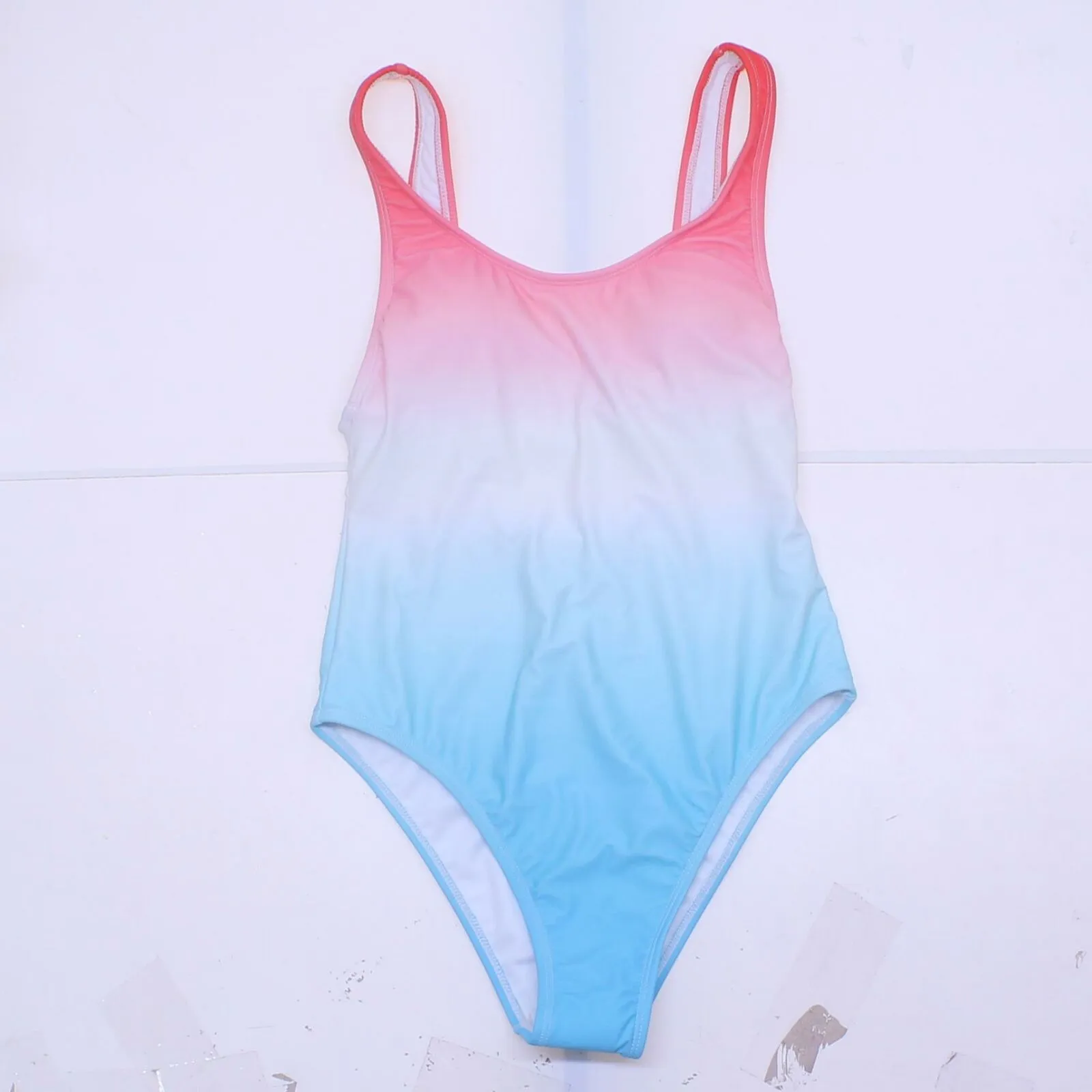 Xhilaration Women's Ombre Dyed One Piece Swimsuit Multicolor Small