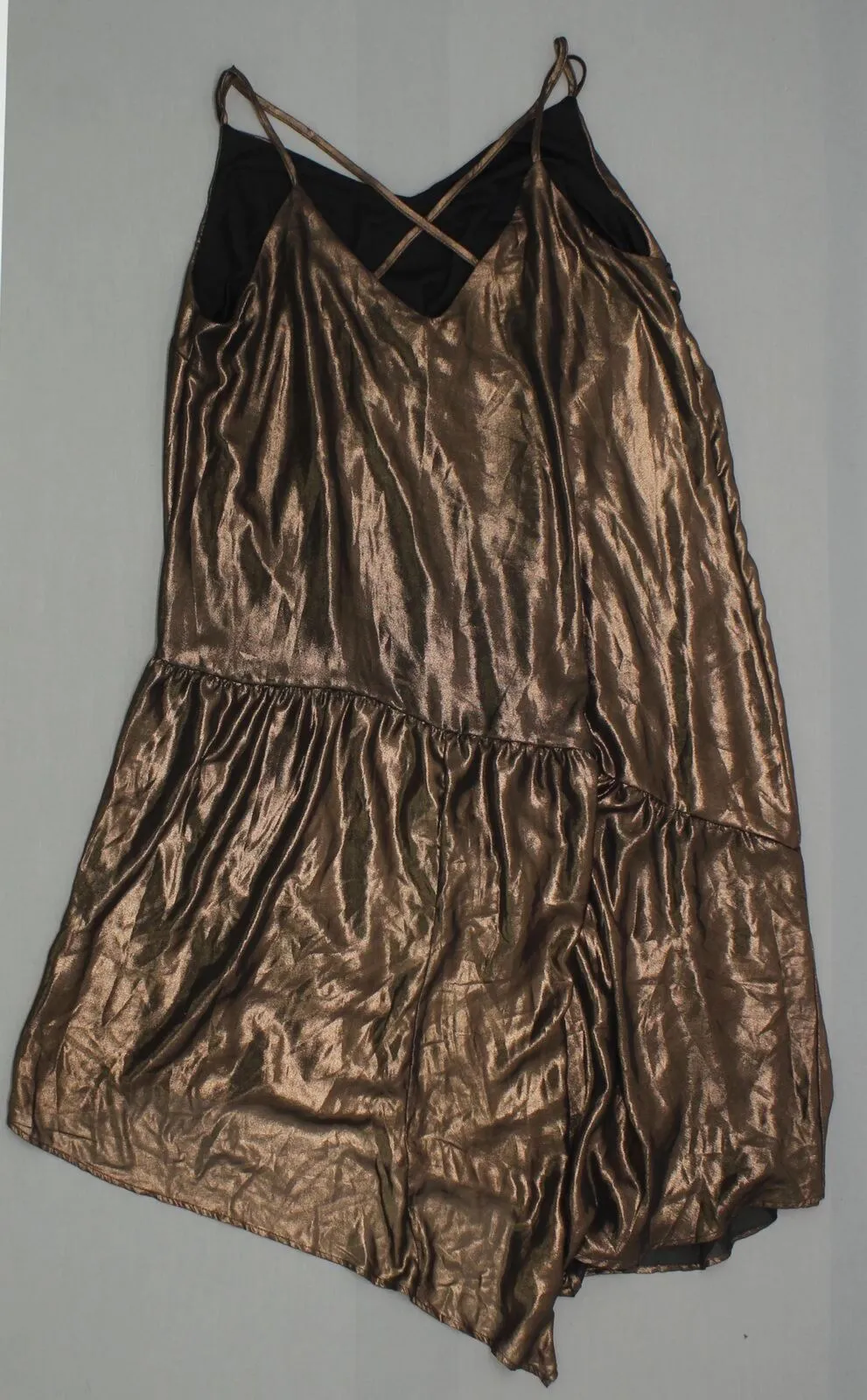 Xhilaration Women's Plus Size Metallic Asymmetrical Dress 1X