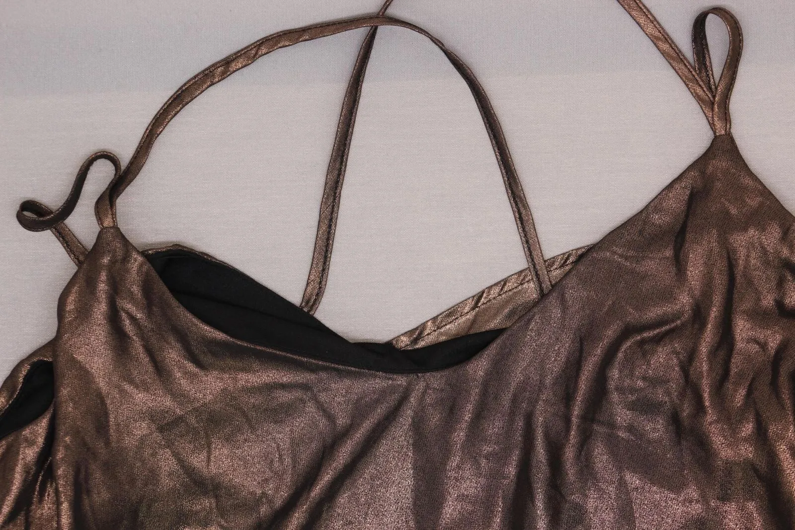 Xhilaration Women's Plus Size Metallic Asymmetrical Dress 1X