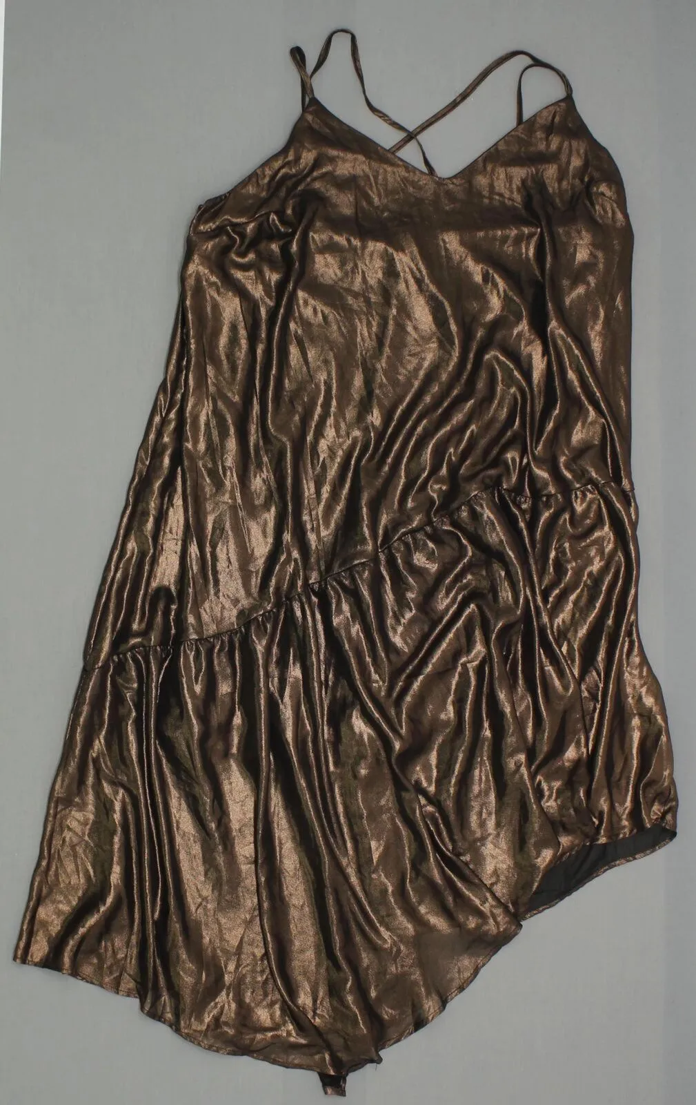 Xhilaration Women's Plus Size Metallic Asymmetrical Dress 1X