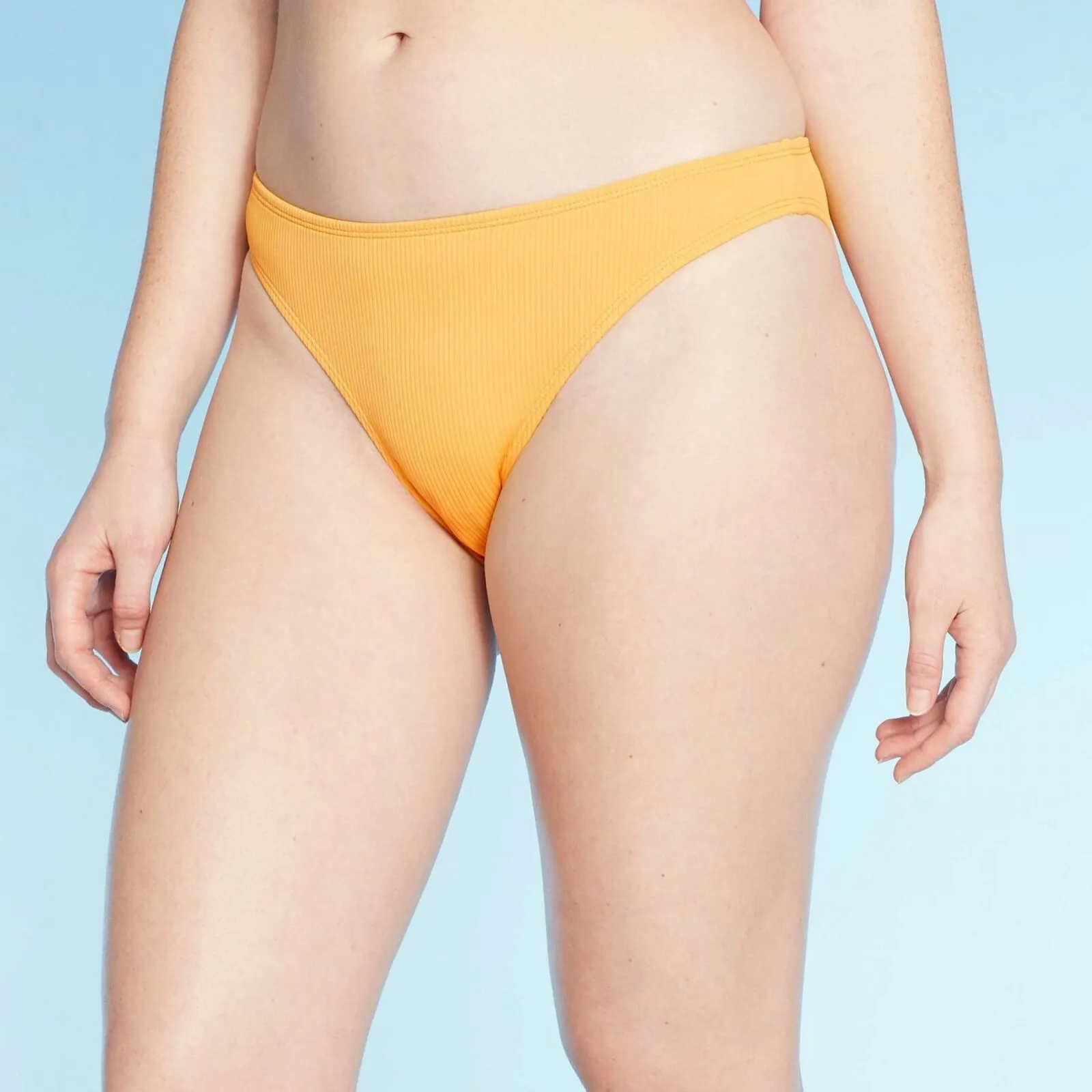 Xhilaration Women's Ribbed Texture Cheeky Bikini Swim Bottom