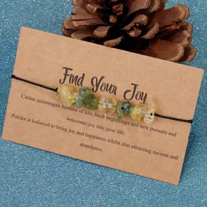 Yellow & Green 'Find Your Joy' Adjustable Bracelet