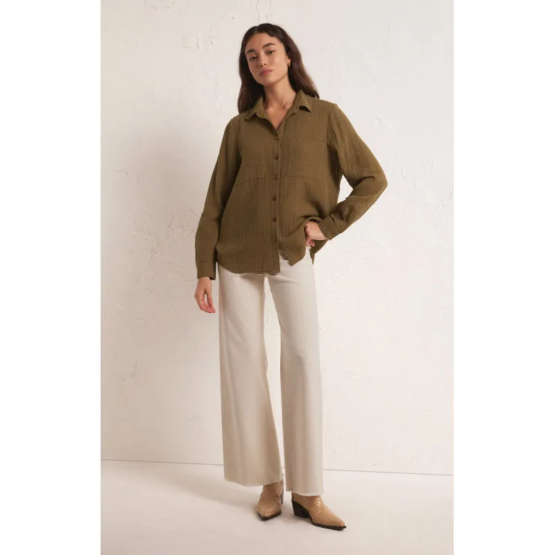 Z Supply Kaili Button-Up Gauze Top