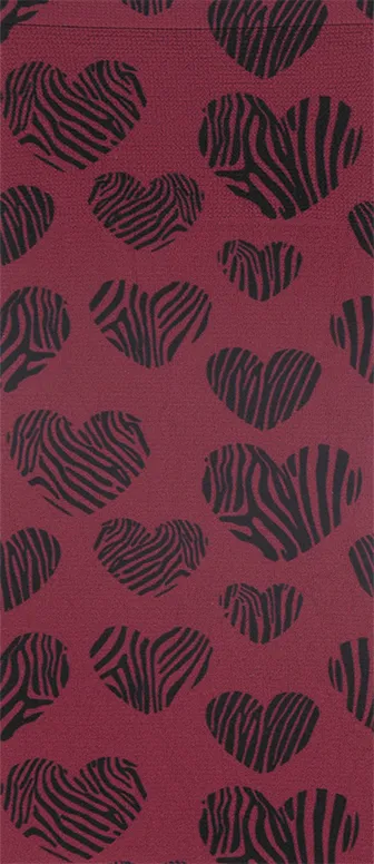 Zebra Hearts on Cranberry Knee Highs